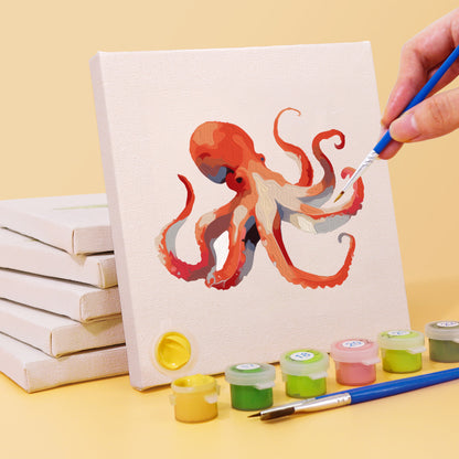 Octopus, Whale and Sea Turtle mini paint by numbers – image 3