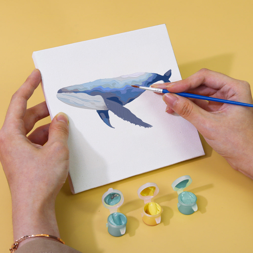 Octopus, Whale and Sea Turtle mini paint by numbers – image 5