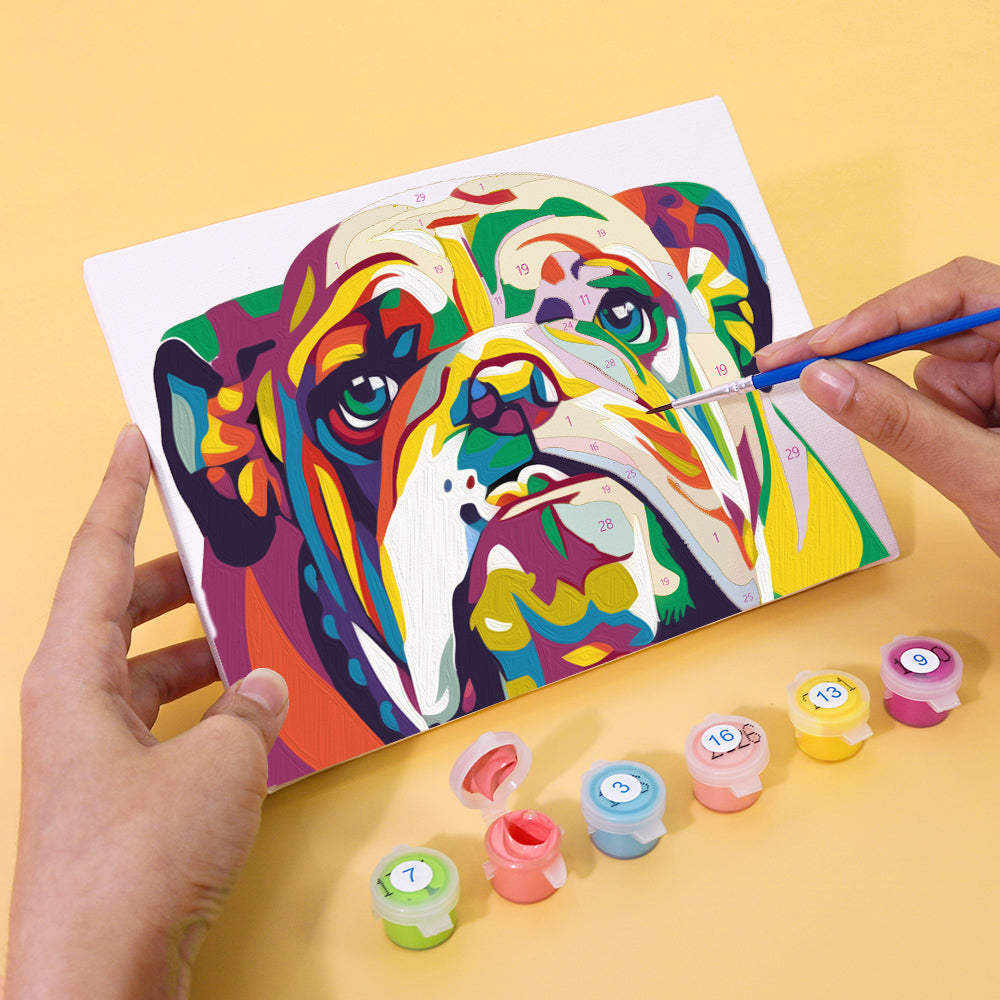 Rainbow Lion, Eagle and Bulldog mini paint by numbers – image 5