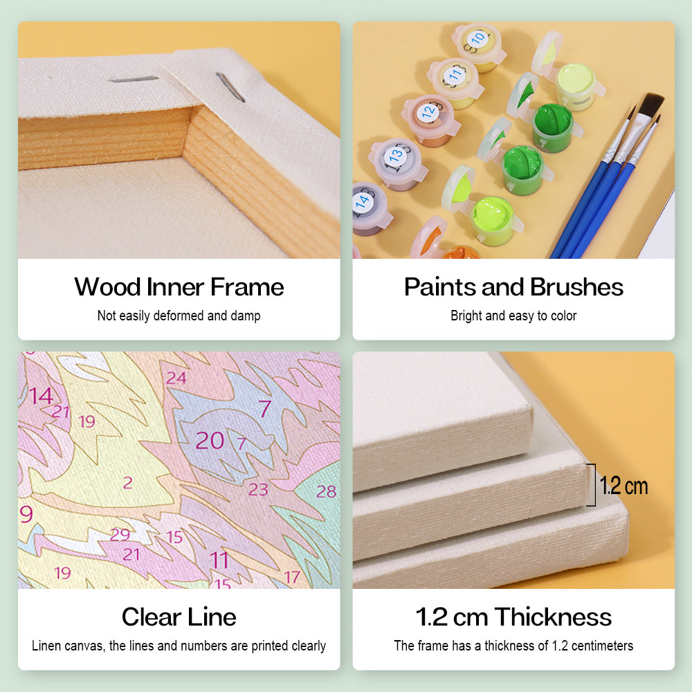 Rainbow Lion, Eagle and Bulldog mini paint by numbers – image 9
