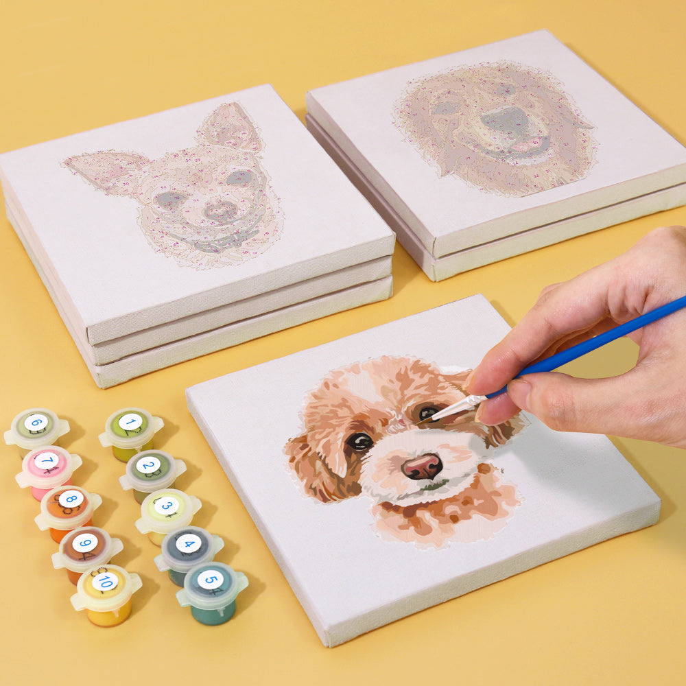Adorable Dog Portraits mini paint by numbers – image 4