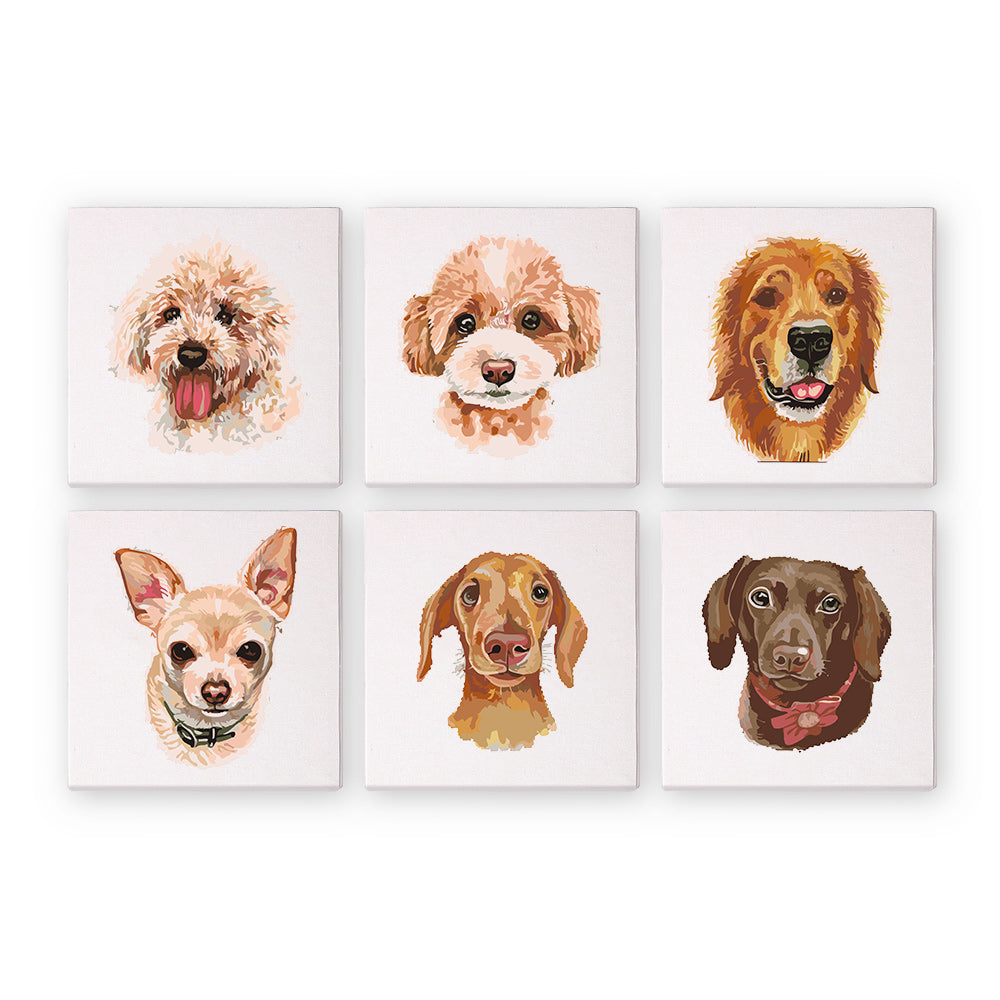 Adorable Dog Portraits mini paint by numbers – image 7