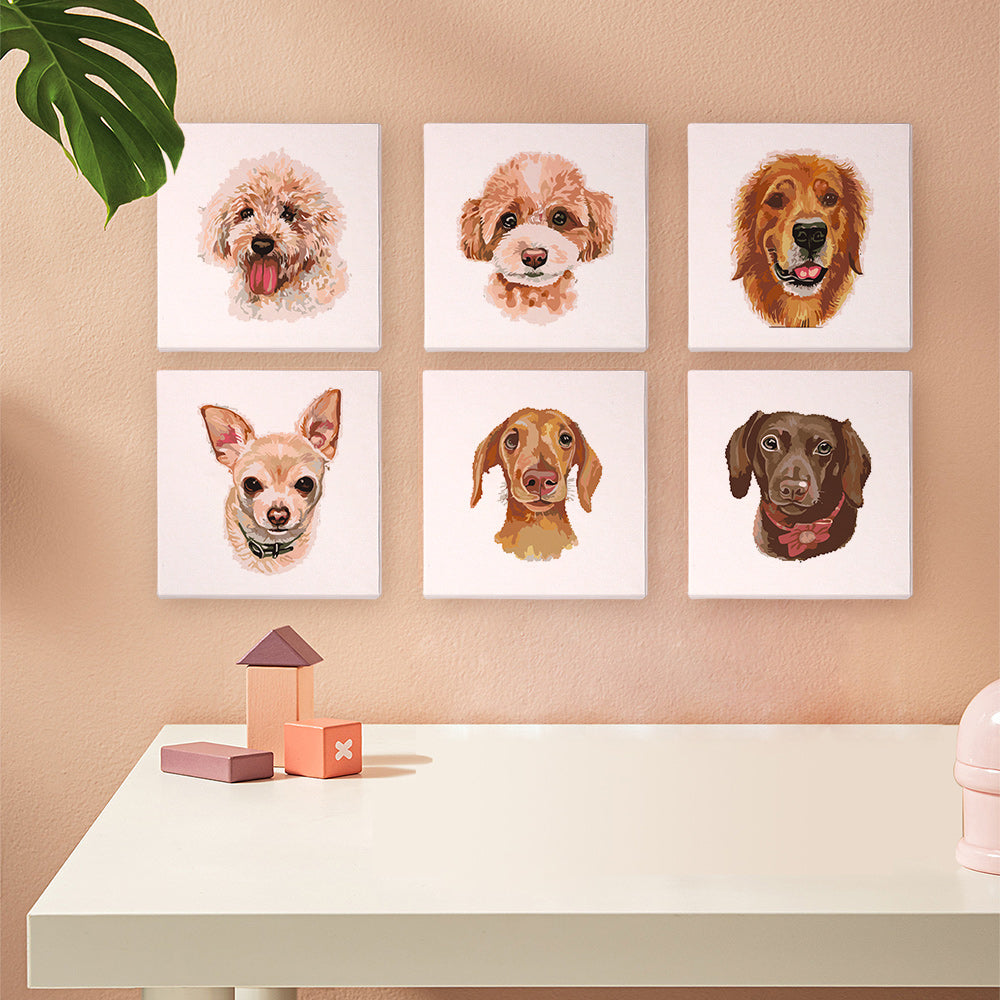 Adorable Dog Portraits mini paint by numbers – image 10