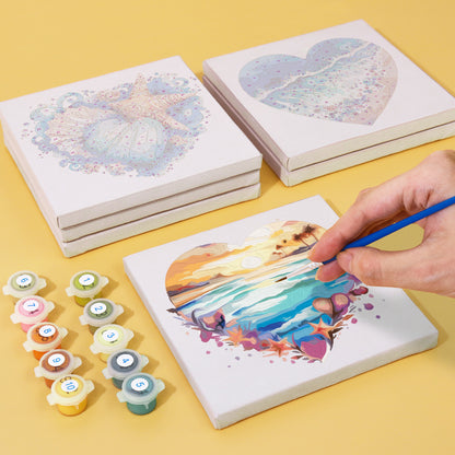 Heart Shaped Ocean Scenes mini paint by numbers – image 3