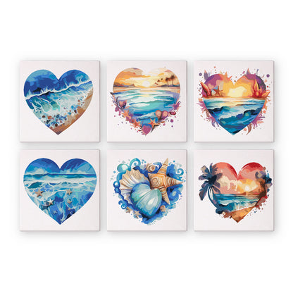 Heart Shaped Ocean Scenes mini paint by numbers – image 6