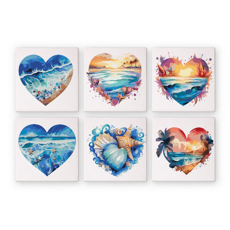 Heart Shaped Ocean Scenes mini paint by numbers – image 6