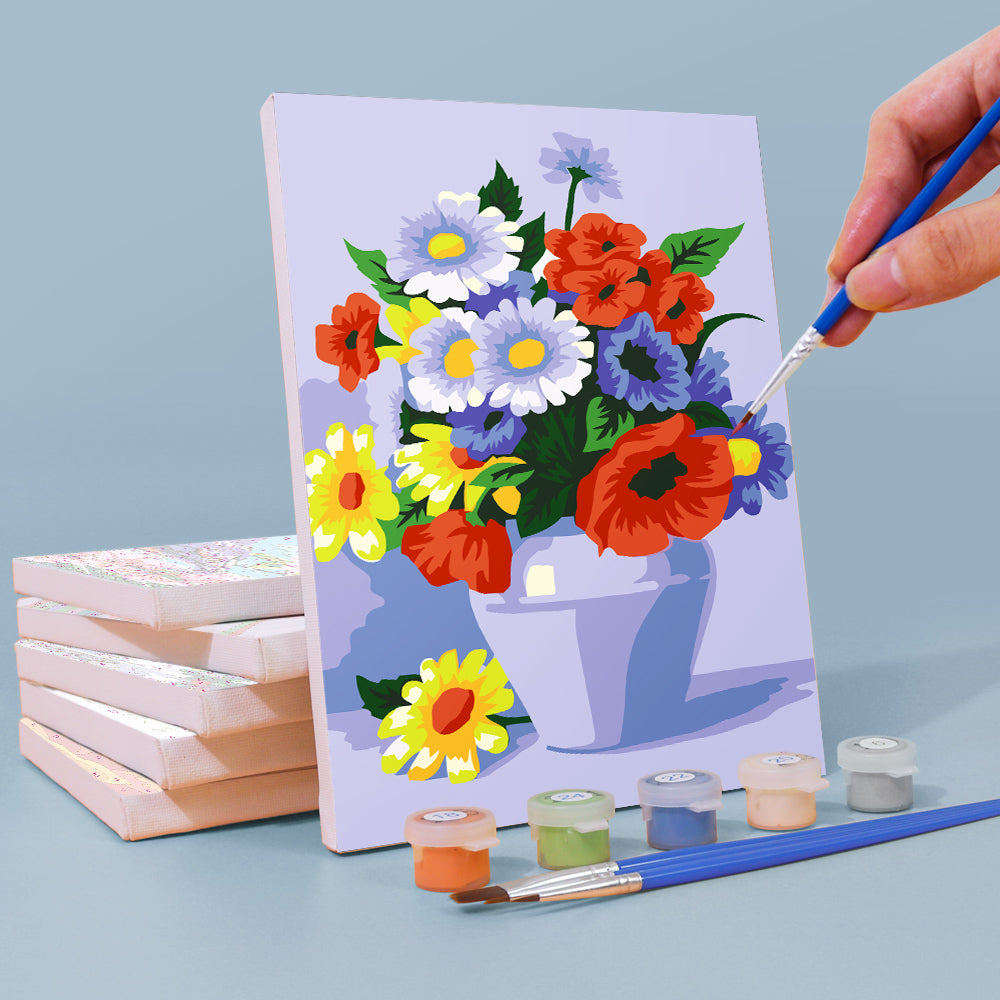 Bright Floral Garden Scenes mini paint by numbers – image 3