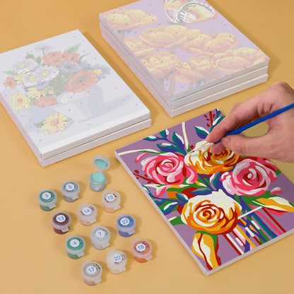 Bright Floral Garden Scenes mini paint by numbers – image 4