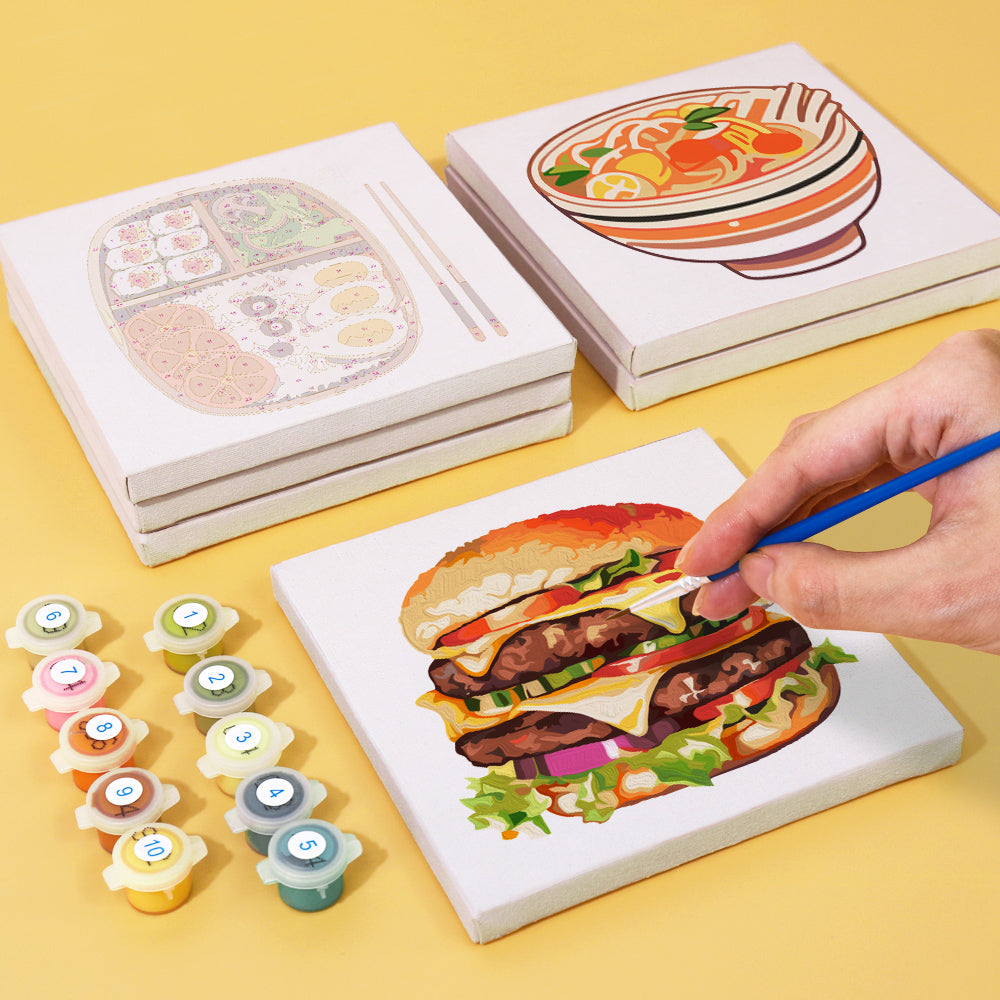 Burger, Ramen and Bento Box mini paint by numbers – image 4