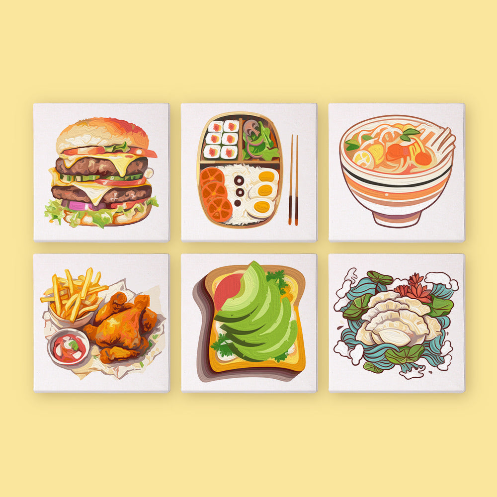 Burger, Ramen and Bento Box mini paint by numbers – image 6