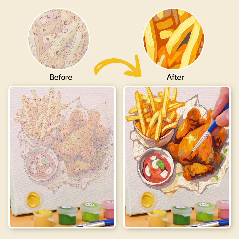 Burger, Ramen and Bento Box mini paint by numbers – image 9