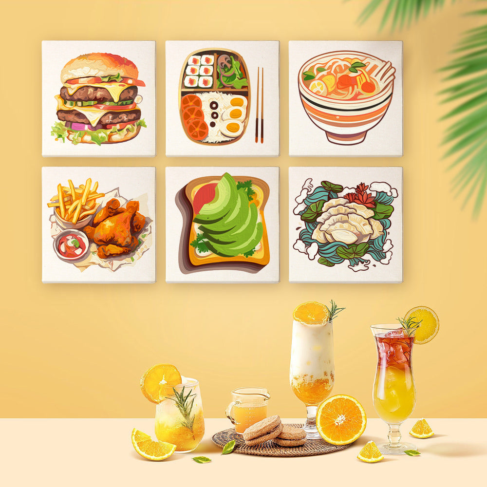 Burger, Ramen and Bento Box mini paint by numbers – image 10
