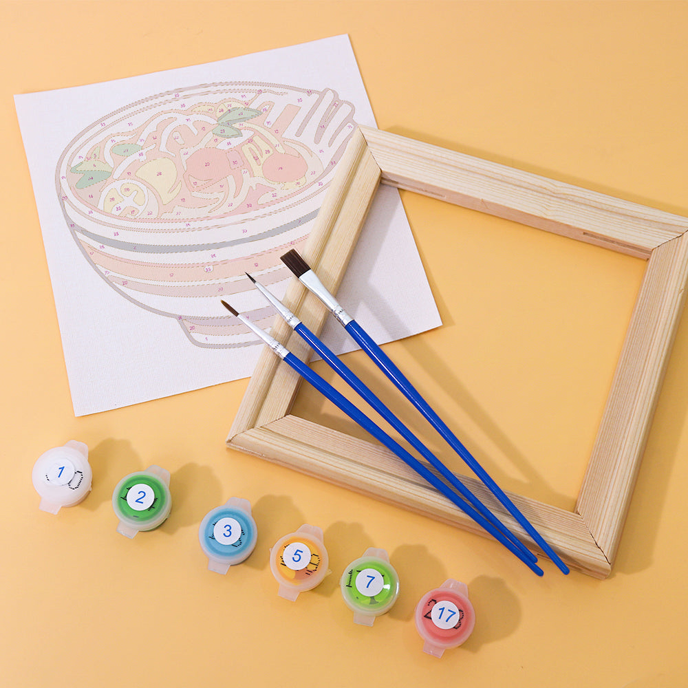 Burger, Ramen and Bento Box mini paint by numbers – image 12