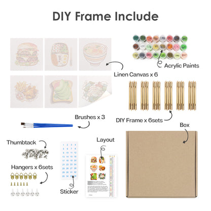 Burger, Ramen and Bento Box mini paint by numbers – image 13
