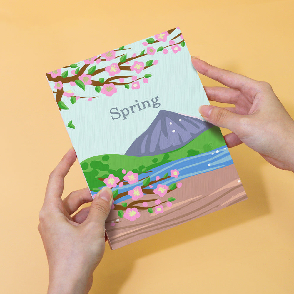 Spring to Winter Mountain Views mini paint by numbers – image 2