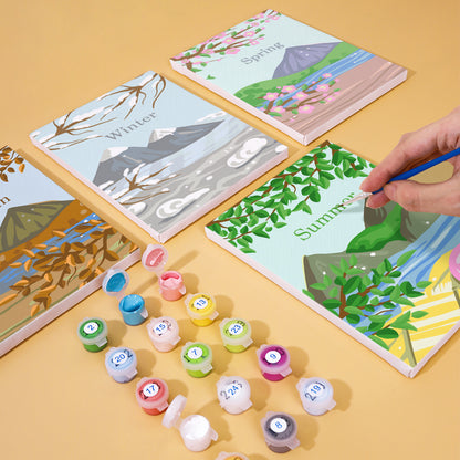 Spring to Winter Mountain Views mini paint by numbers – image 5