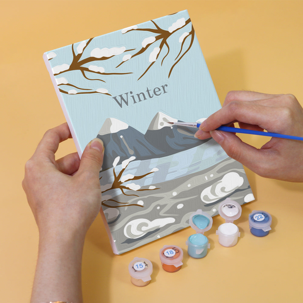 Spring to Winter Mountain Views mini paint by numbers – image 6