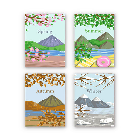 Four Seasons Landscapes mini paint by numbers – image 8