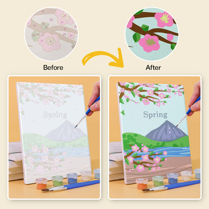 Spring to Winter Mountain Views mini paint by numbers – image 10