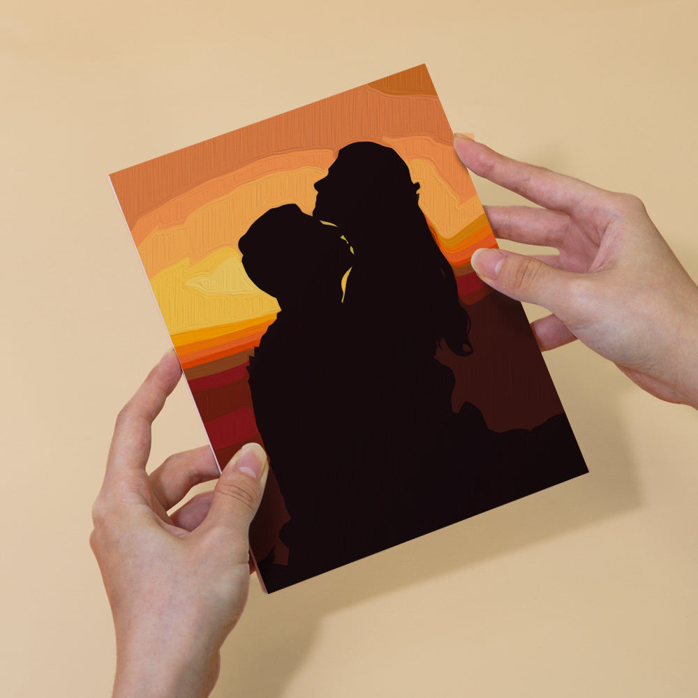 Romantic Sunset Silhouettes mini paint by numbers – image 6