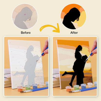 Romantic Sunset Silhouettes mini paint by numbers – image 10