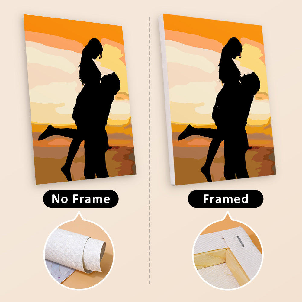 Romantic Sunset Silhouettes mini paint by numbers – image 13