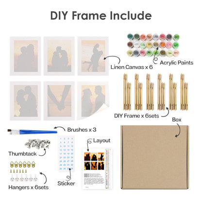 Romantic Sunset Silhouettes mini paint by numbers – image 14