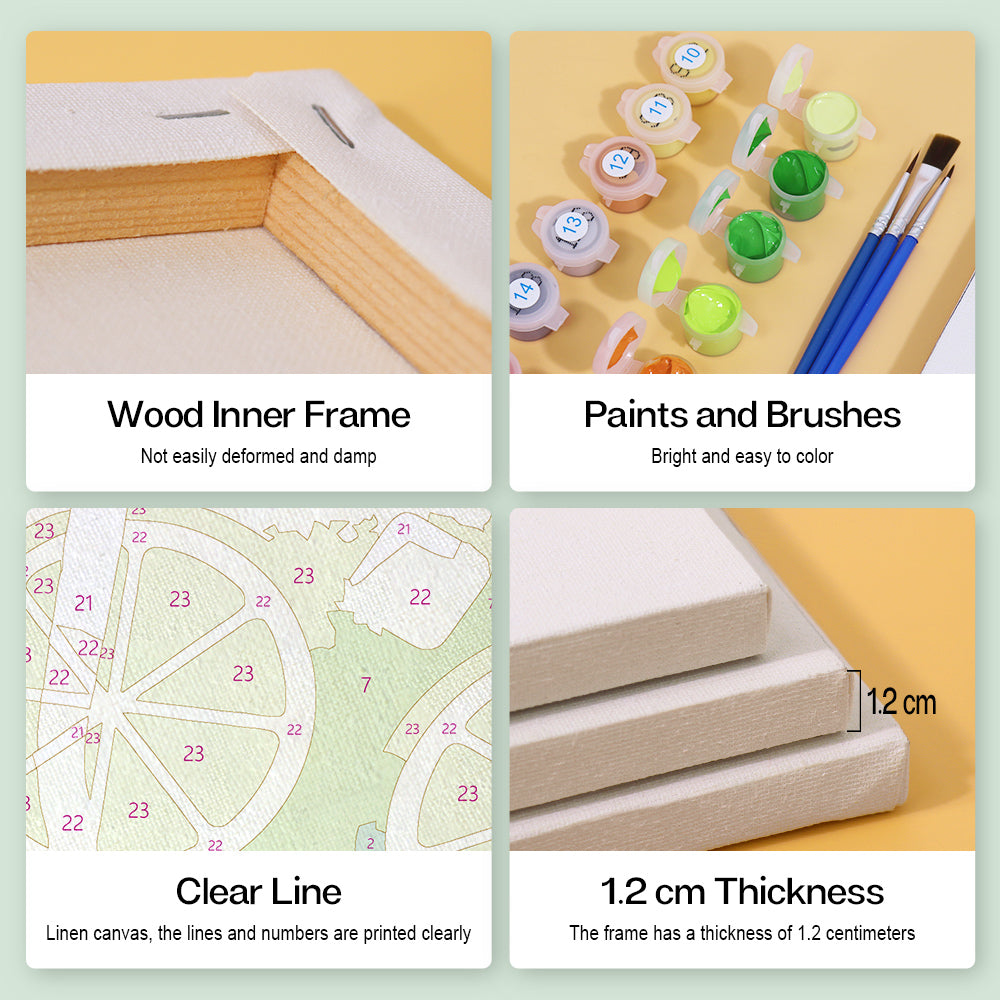 Tequila Sunrise and Mojito Glasses mini paint by numbers – image 7