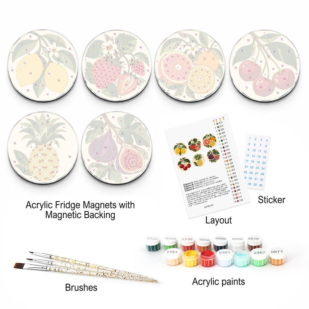 Fresh Fruit and Foliage (Fridge Magnets)