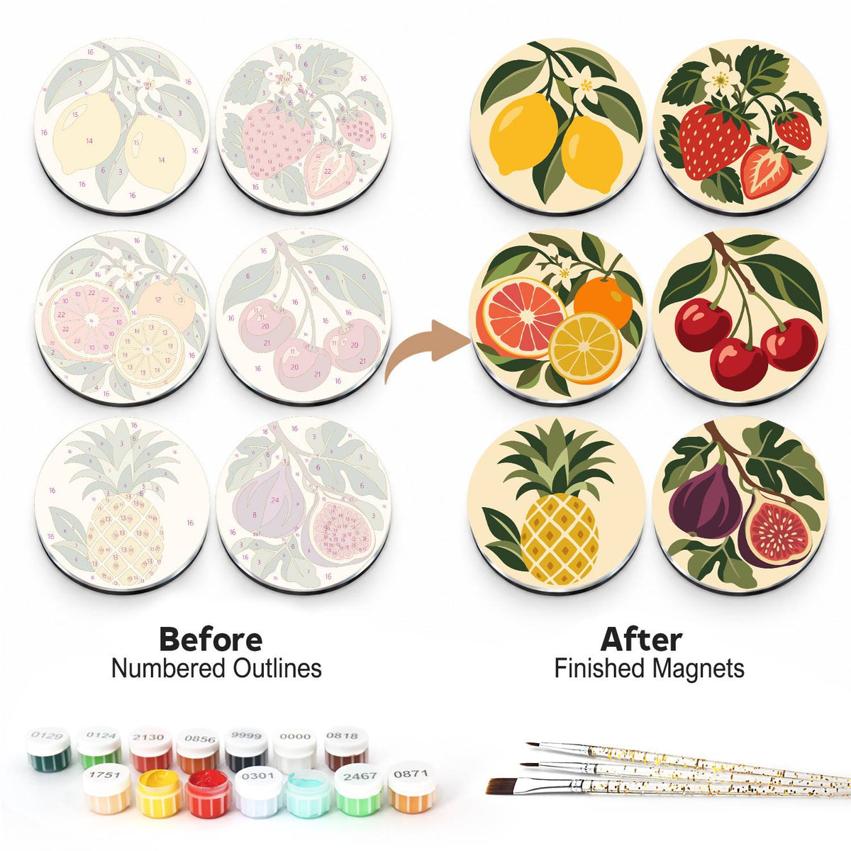 Fresh Fruit and Foliage (Fridge Magnets)