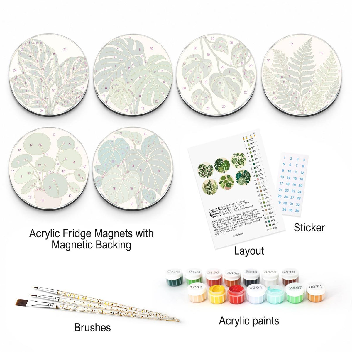 Lush Green Leaves (Fridge Magnets)