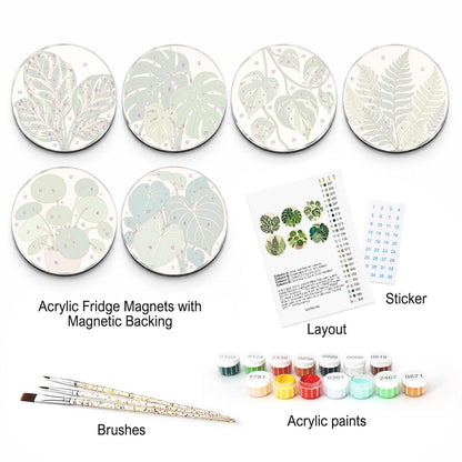 Lush Green Leaves (Fridge Magnets)