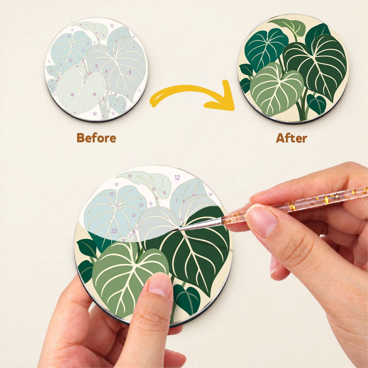 Lush Green Leaves (Fridge Magnets)