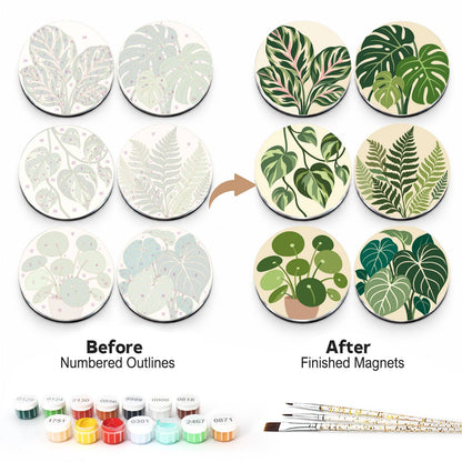 Lush Green Leaves (Fridge Magnets)