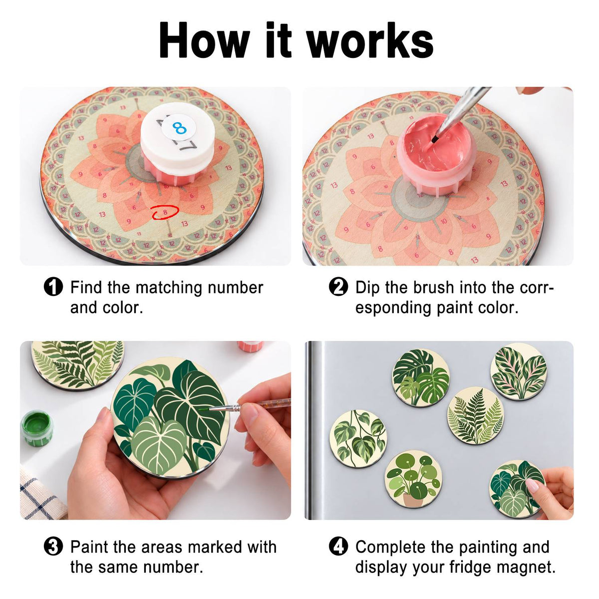 Lush Green Leaves (Fridge Magnets)
