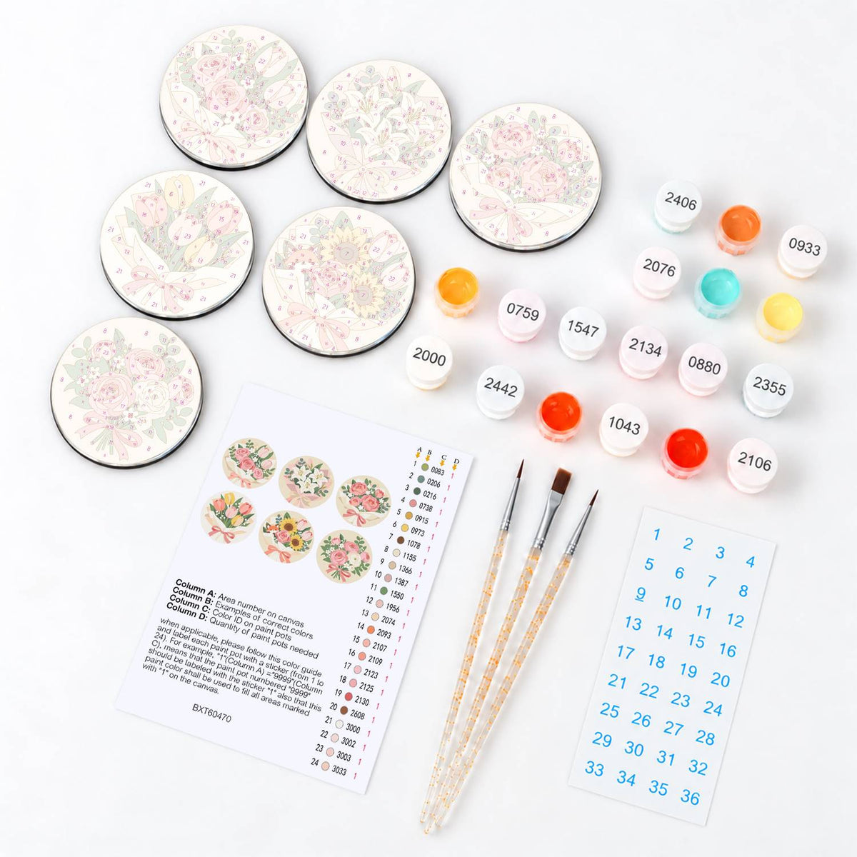 Delicate Floral Bouquets (Fridge Magnets)