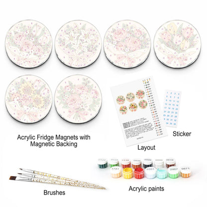 Delicate Floral Bouquets (Fridge Magnets)