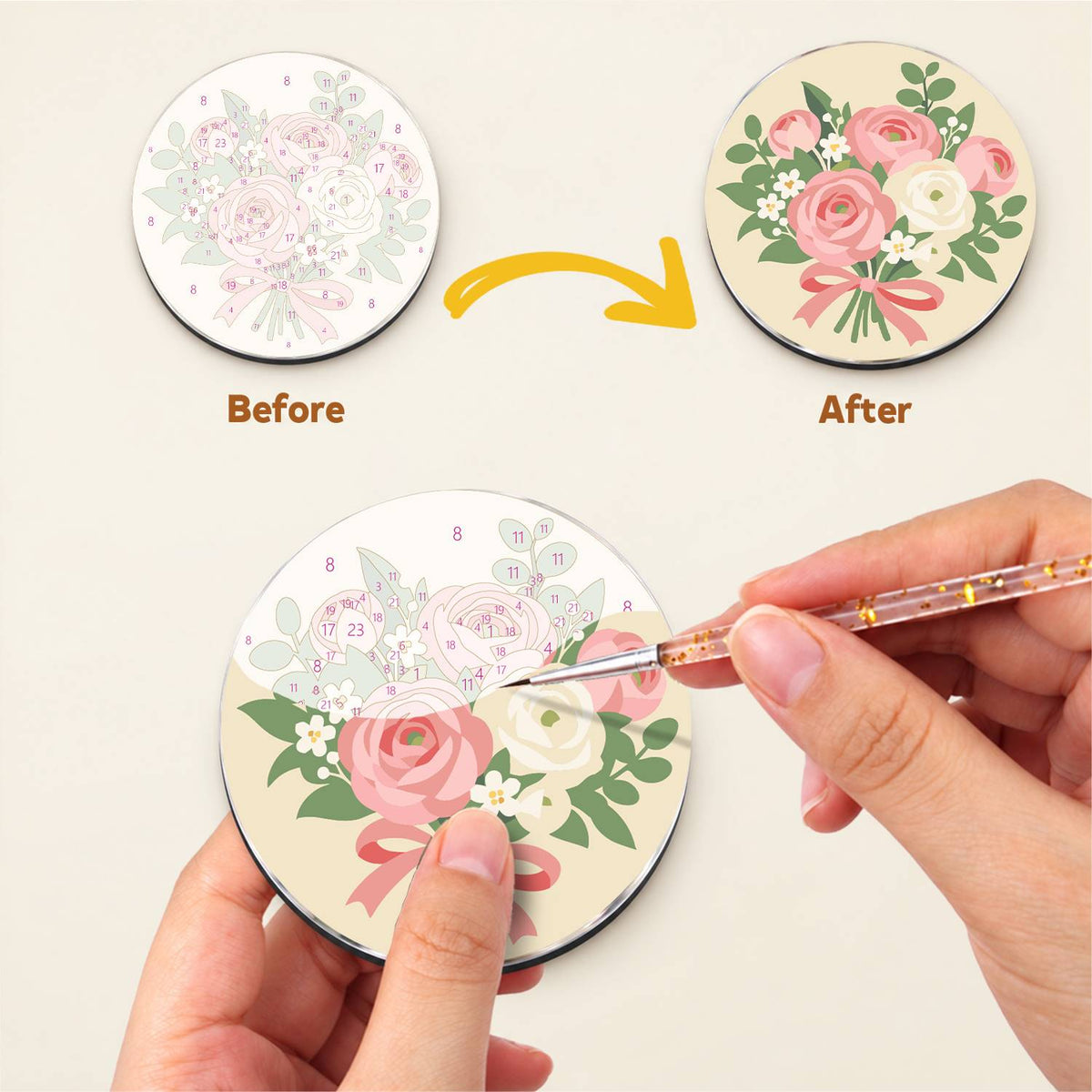 Delicate Floral Bouquets (Fridge Magnets)