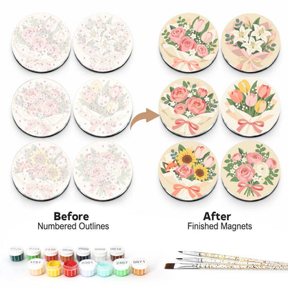Delicate Floral Bouquets (Fridge Magnets)