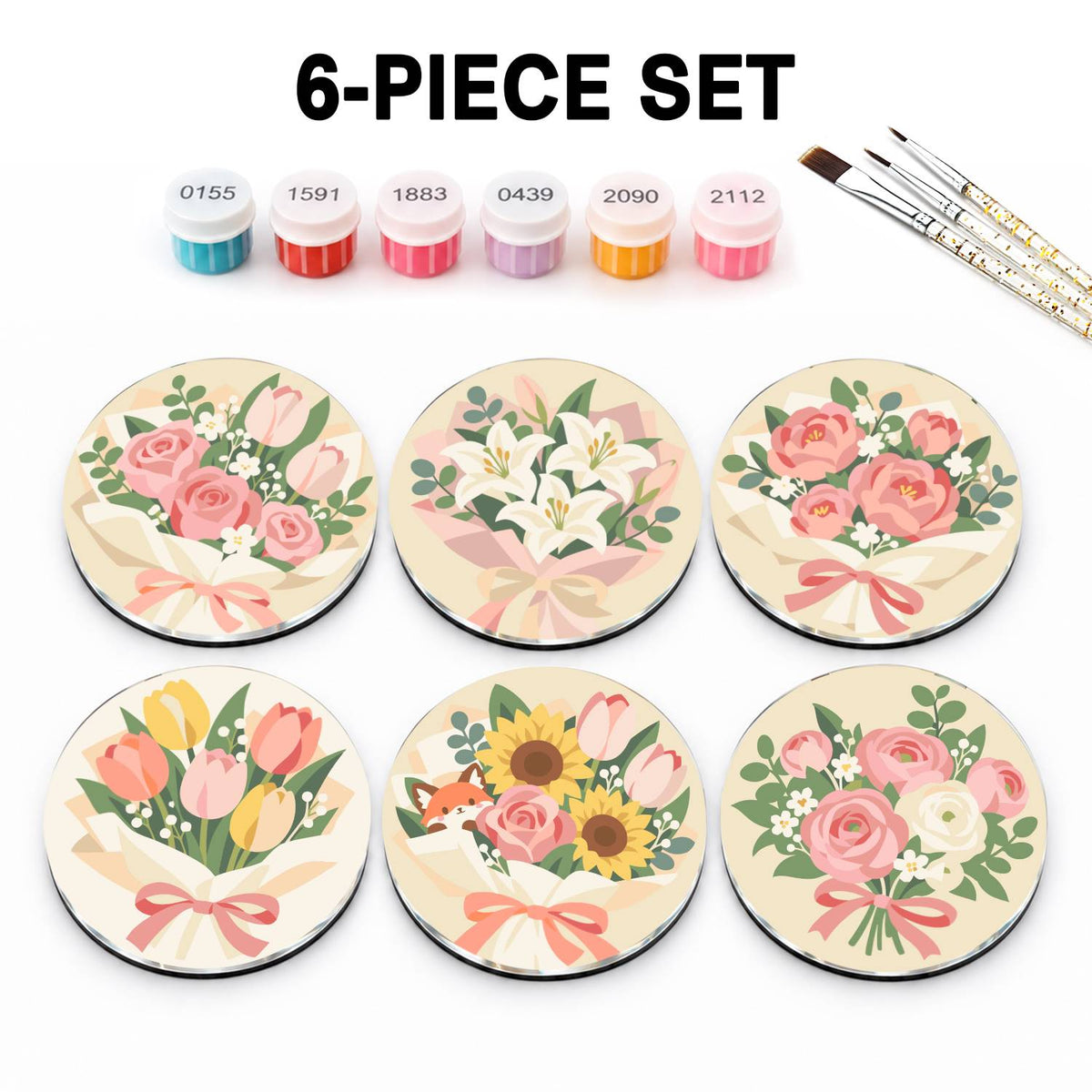 Delicate Floral Bouquets (Fridge Magnets)