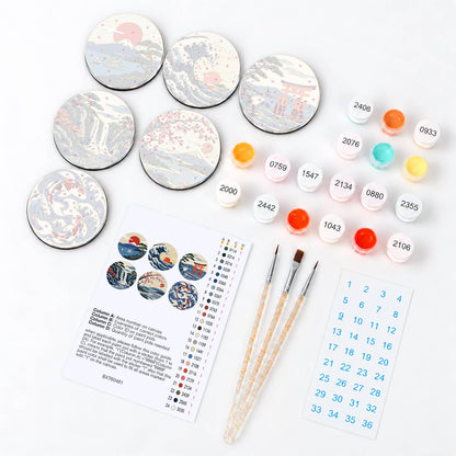 Japanese Waves and Landscapes (Fridge Magnets)