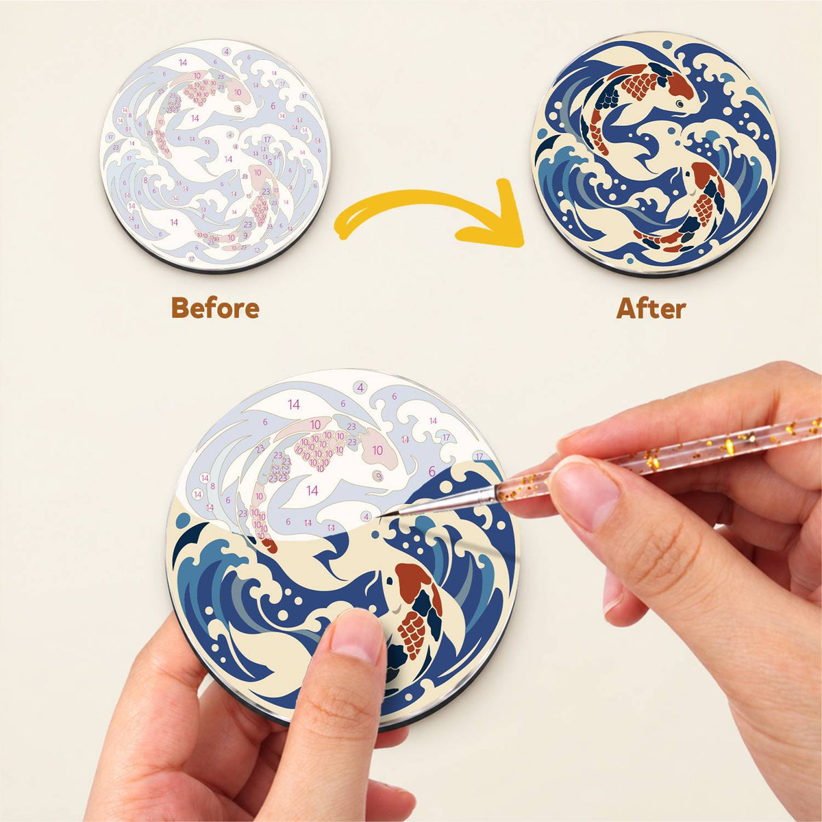 Japanese Waves and Landscapes (Fridge Magnets)