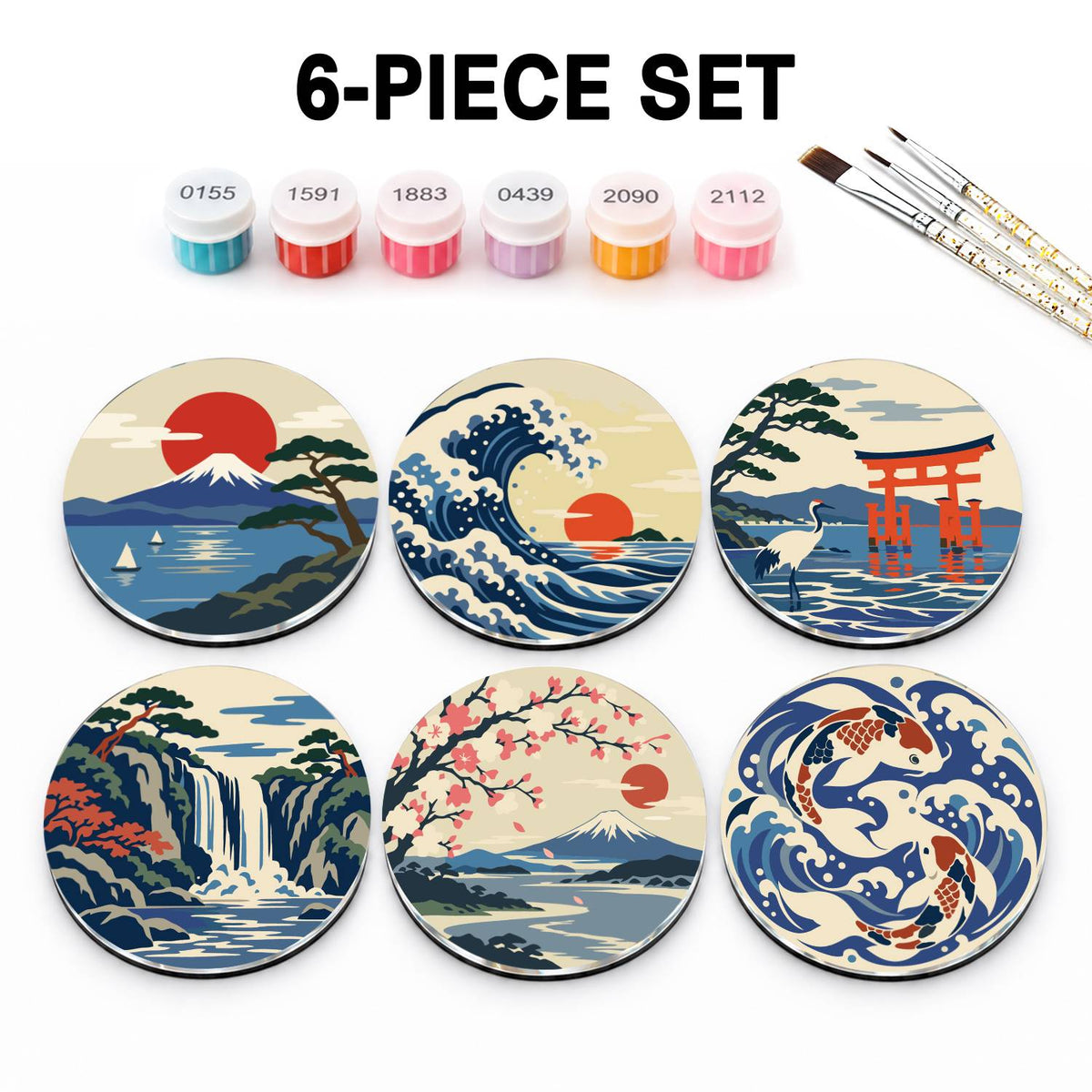 Japanese Waves and Landscapes (Fridge Magnets)