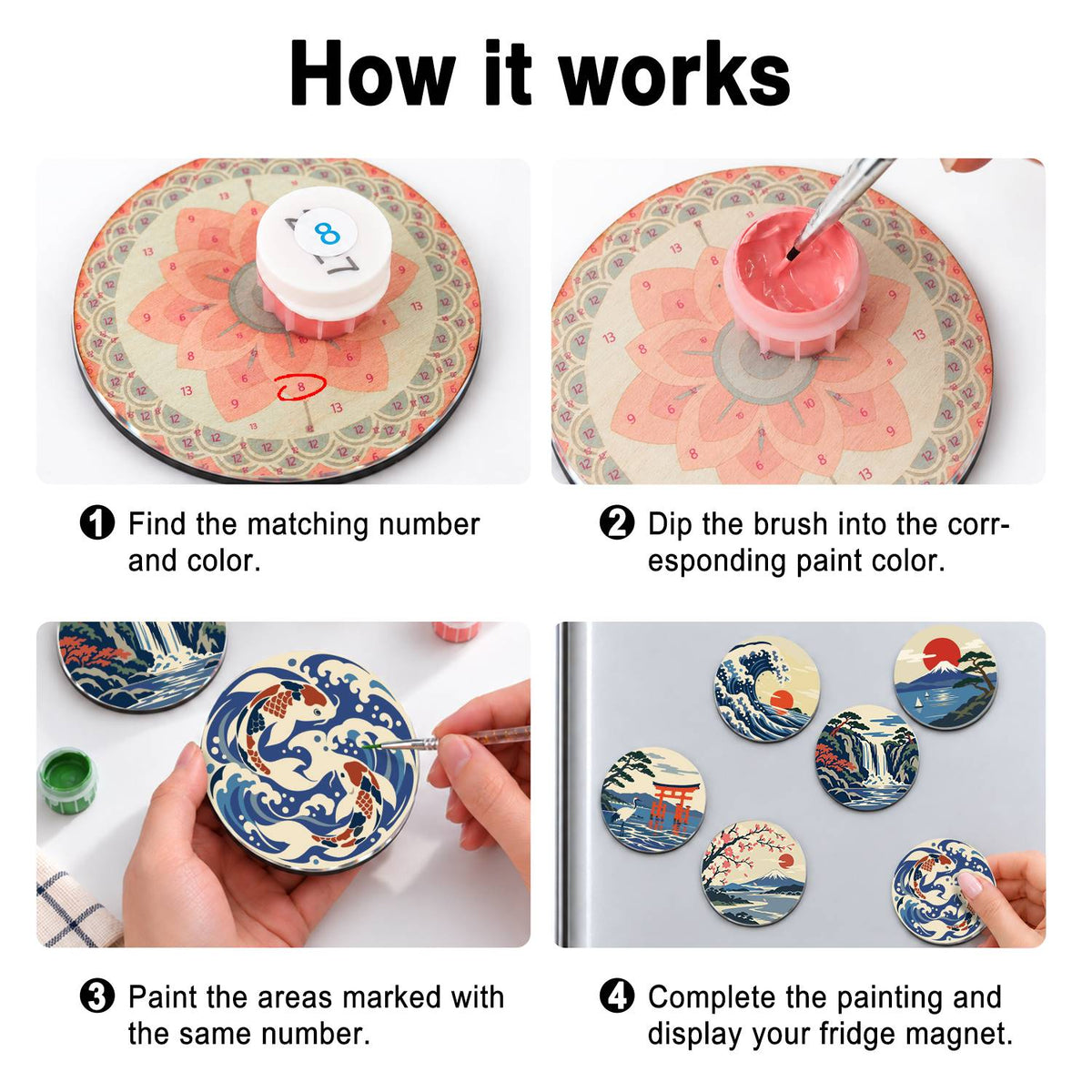 Japanese Waves and Landscapes (Fridge Magnets)