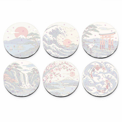Japanese Waves and Landscapes (Fridge Magnets)