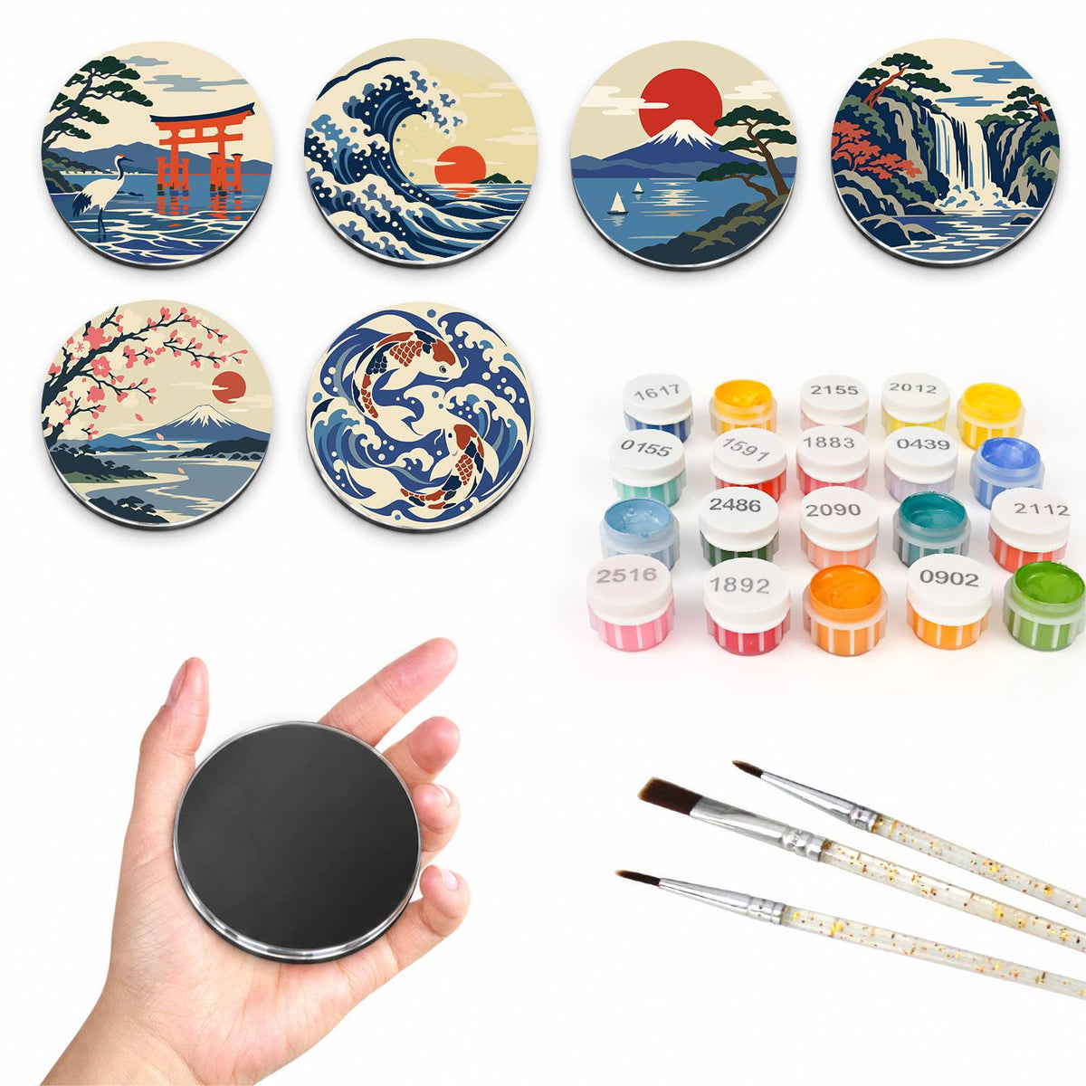 Japanese Waves and Landscapes (Fridge Magnets)