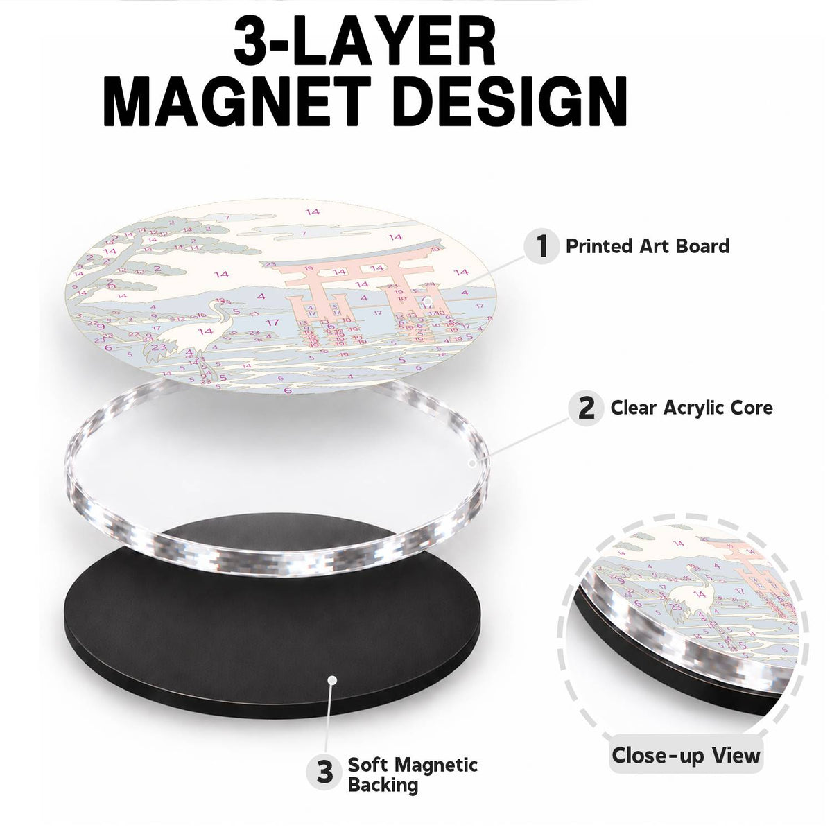 Japanese Waves and Landscapes (Fridge Magnets)