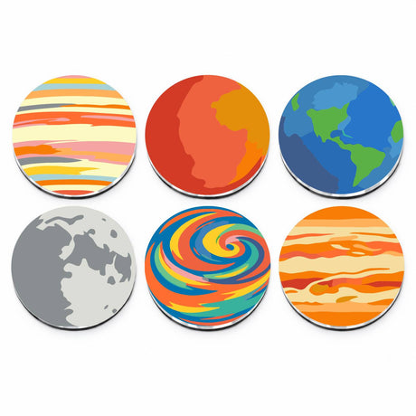 Colourful Planets (Fridge Magnets)