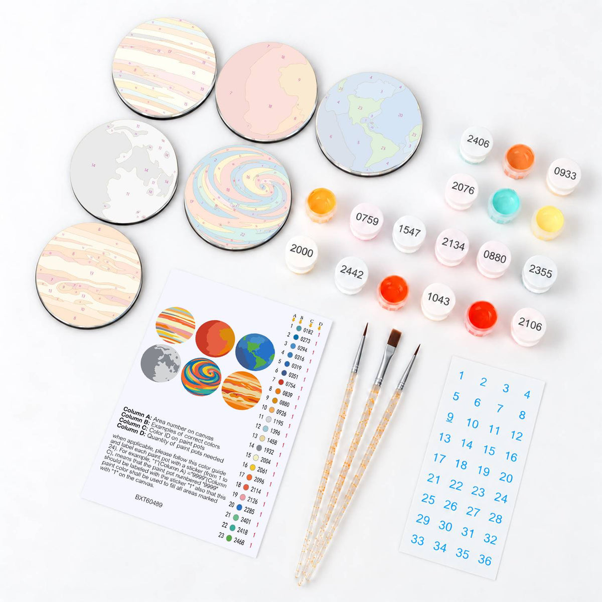 Colourful Planets (Fridge Magnets)