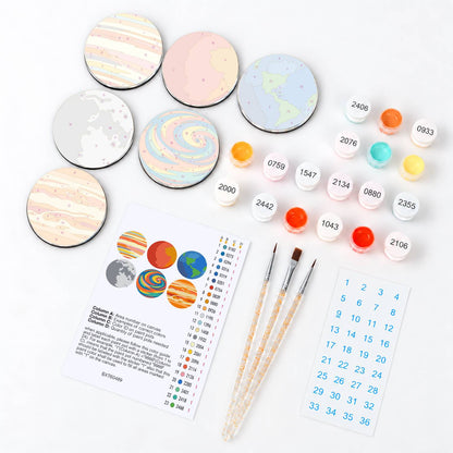 Colourful Planets (Fridge Magnets)